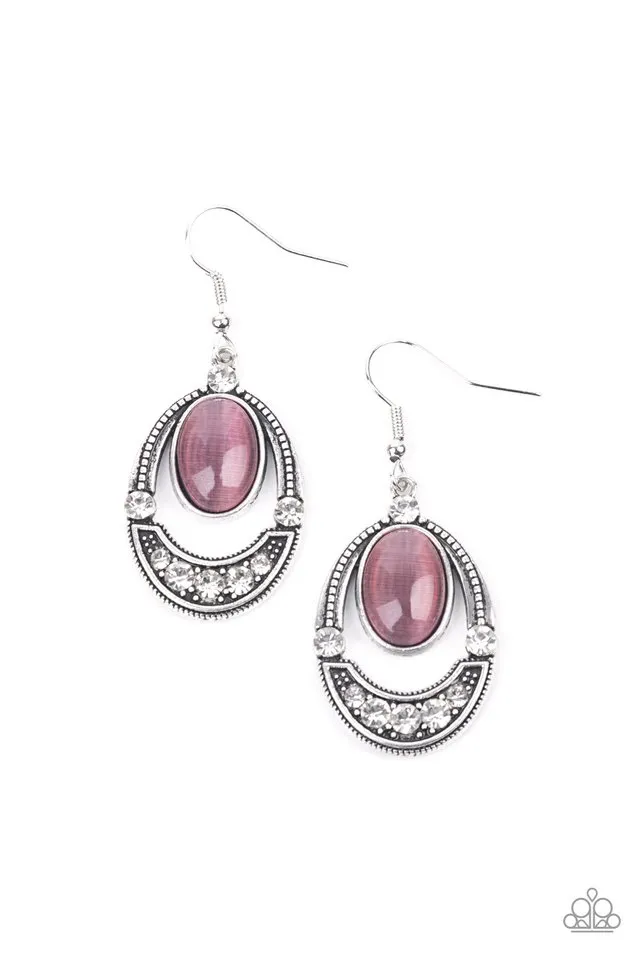 Paparazzi Earring ~ Serene Shimmer - Purple
