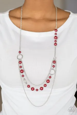 Paparazzi Necklace ~ Party Dress Princess - Red