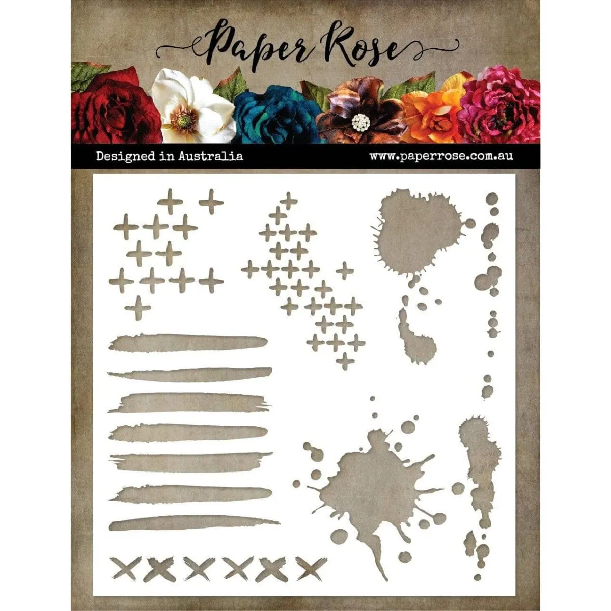 Paper Rose - Arty Love Mark Maker 1 6x6" Stencil