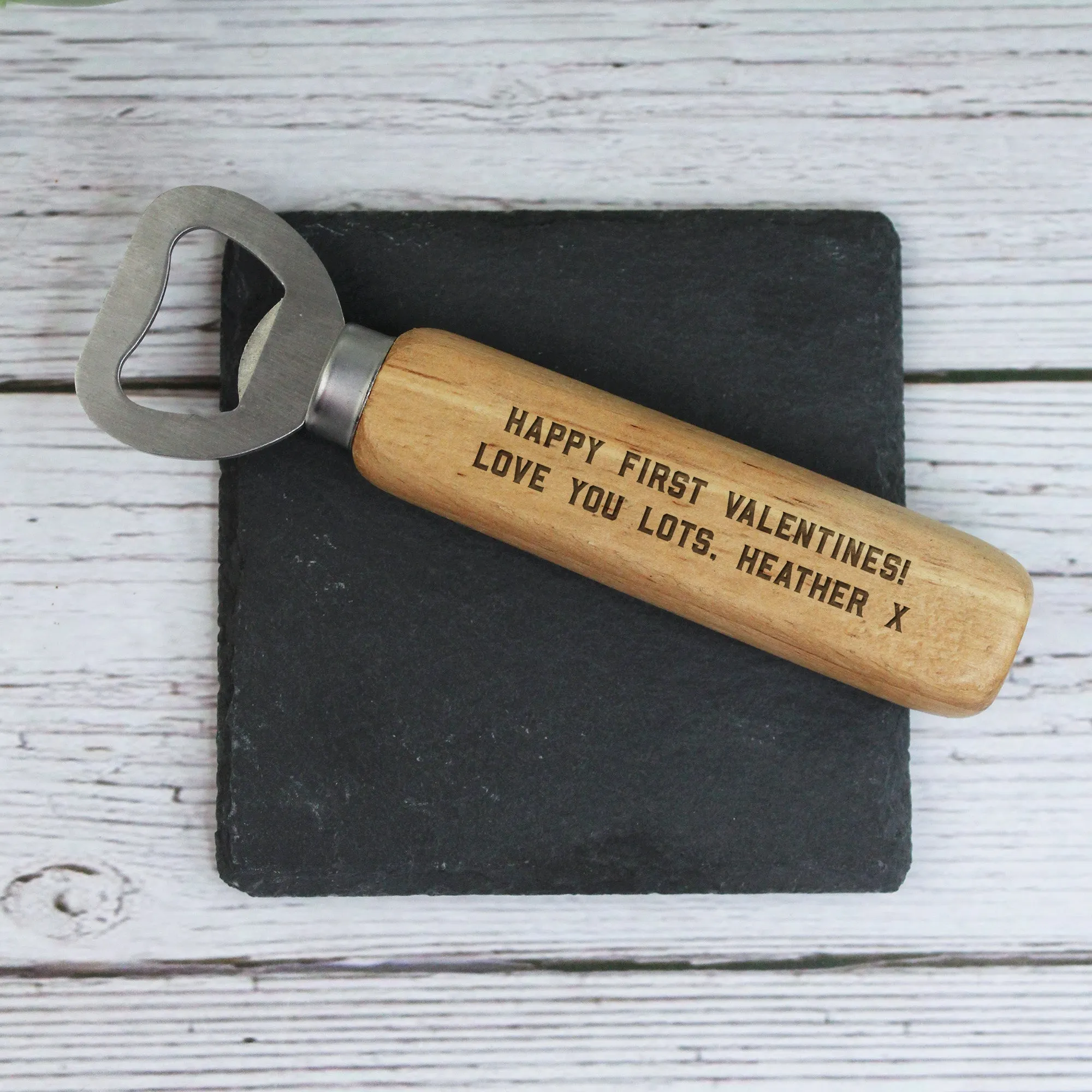 Personalised 'Beer-illiant Boyfriend' Wooden Bottle Opener