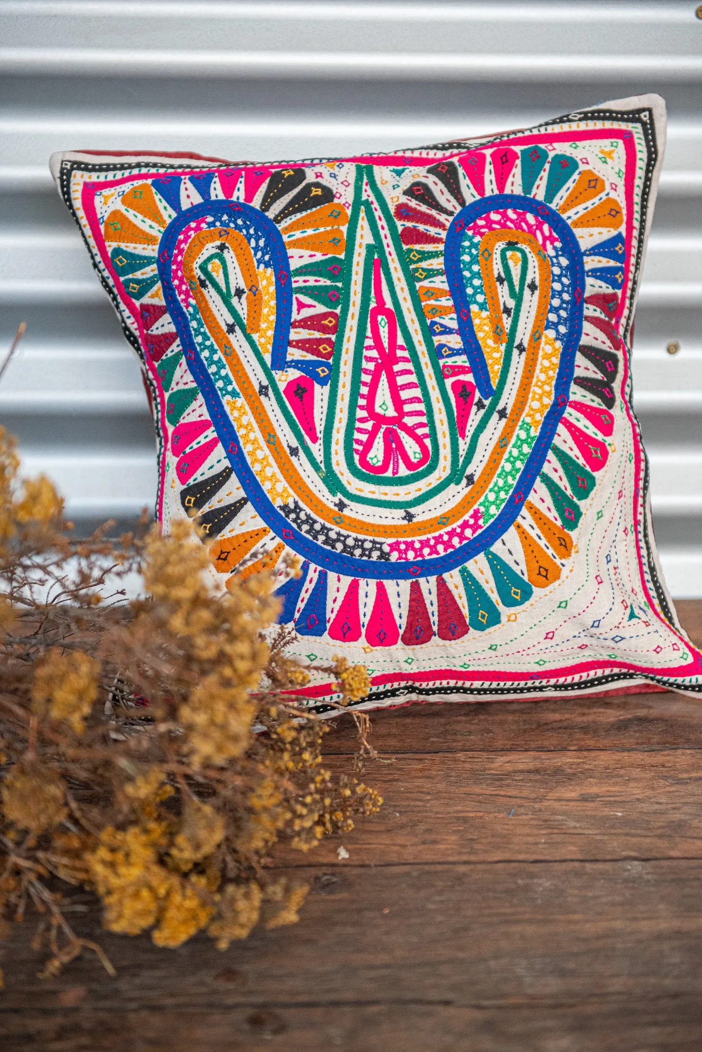 rabari embroidered cushions