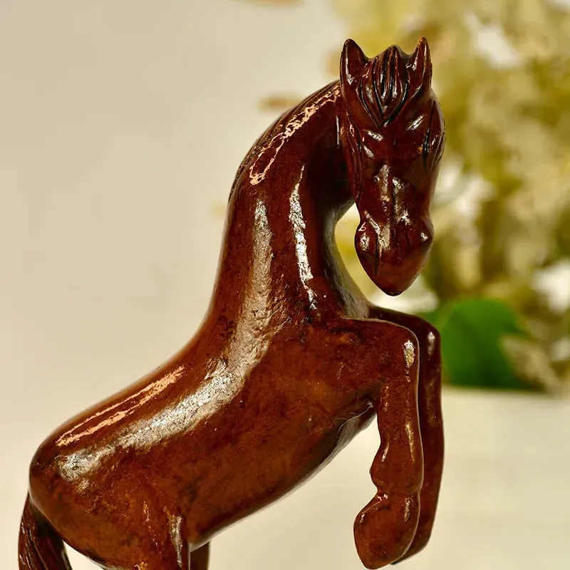 Racing Towards Greatness Wooden Horse Showpiece