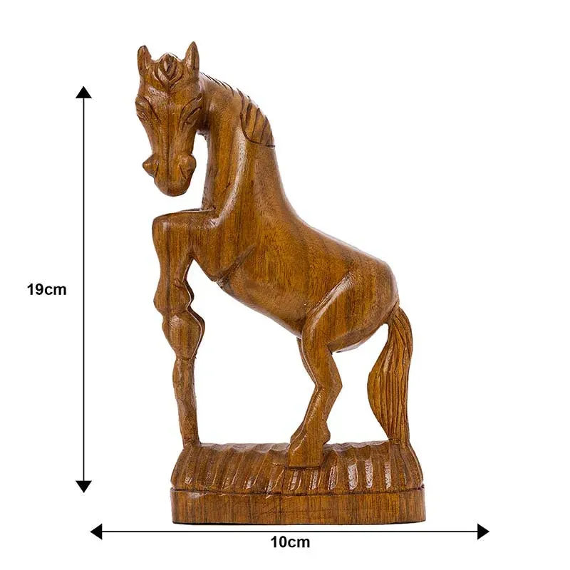 Racing Towards Greatness Wooden Horse Showpiece
