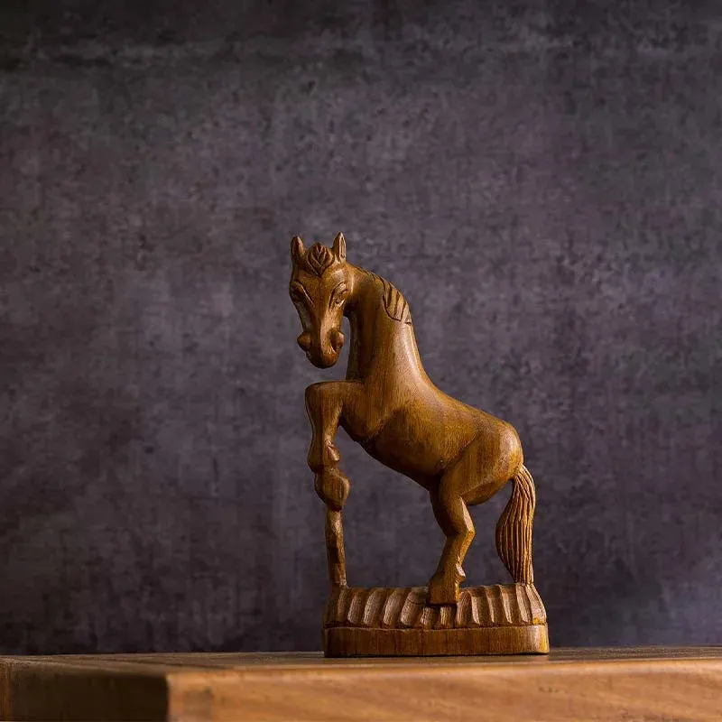 Racing Towards Greatness Wooden Horse Showpiece