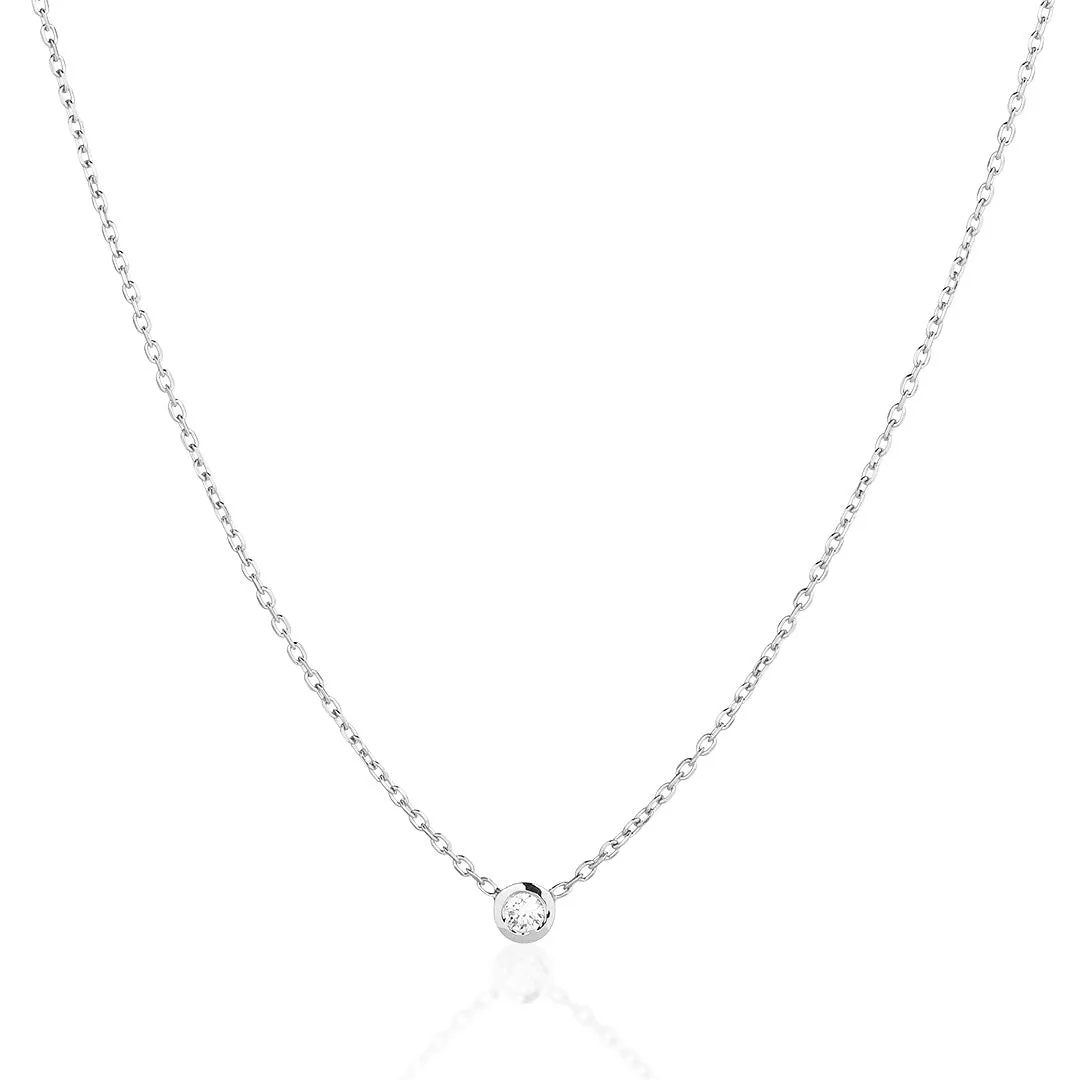 RIO, Motion Large Necklace, White/White