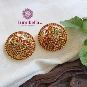Round Stud Earrings
