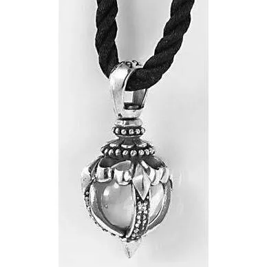 Silver Tribal Blossom Pendant