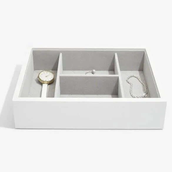 Stackers Orchid White Leather Jewellery Box Set3 75457