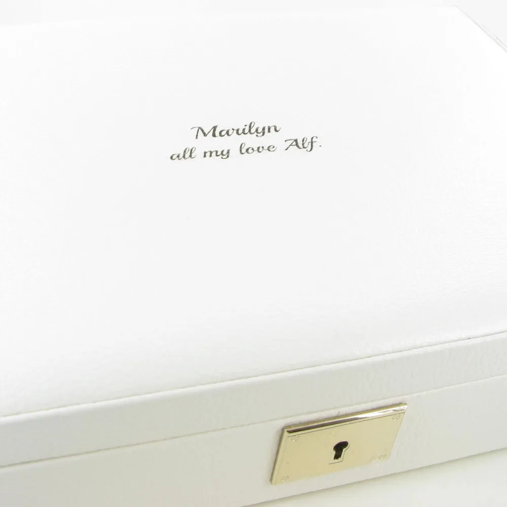 Stackers Orchid White Leather Jewellery Box Set3 75457