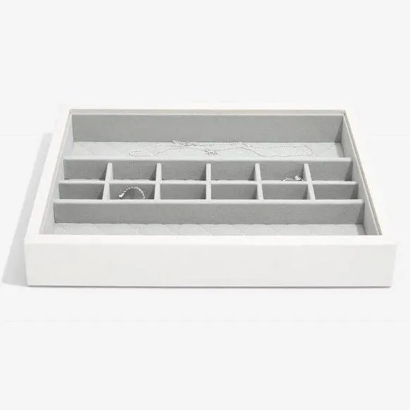 Stackers Orchid White Leather Jewellery Box Set3 75457