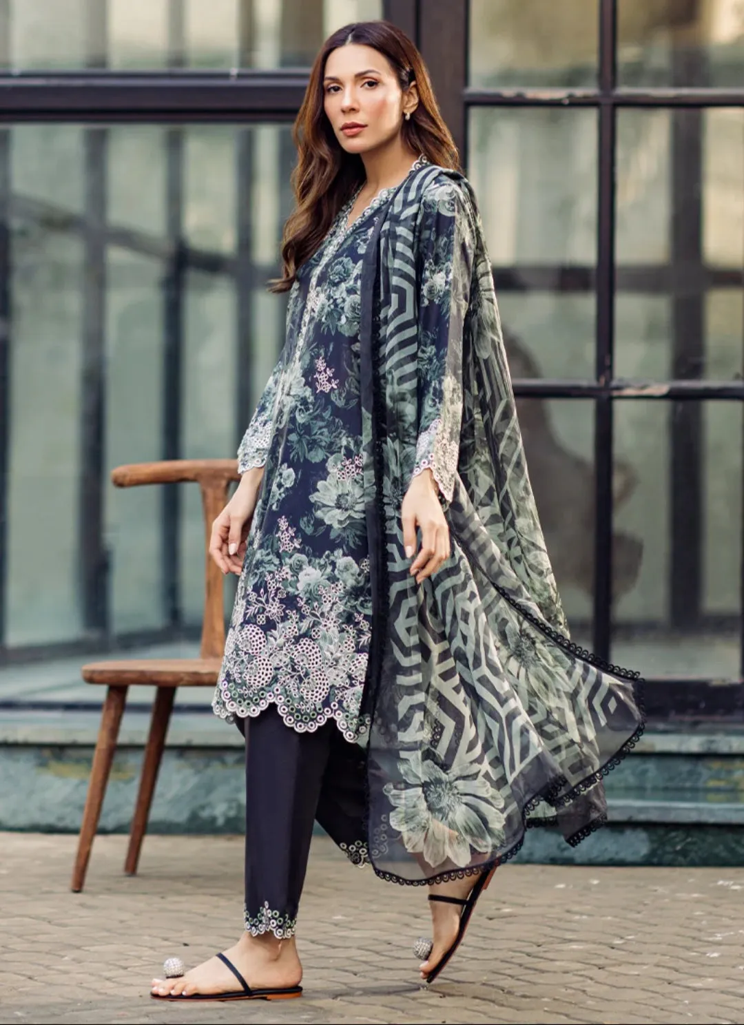 Summer Rtw '24 - 3 Pc Suit W Schiffli Embroidery Imprss-213367