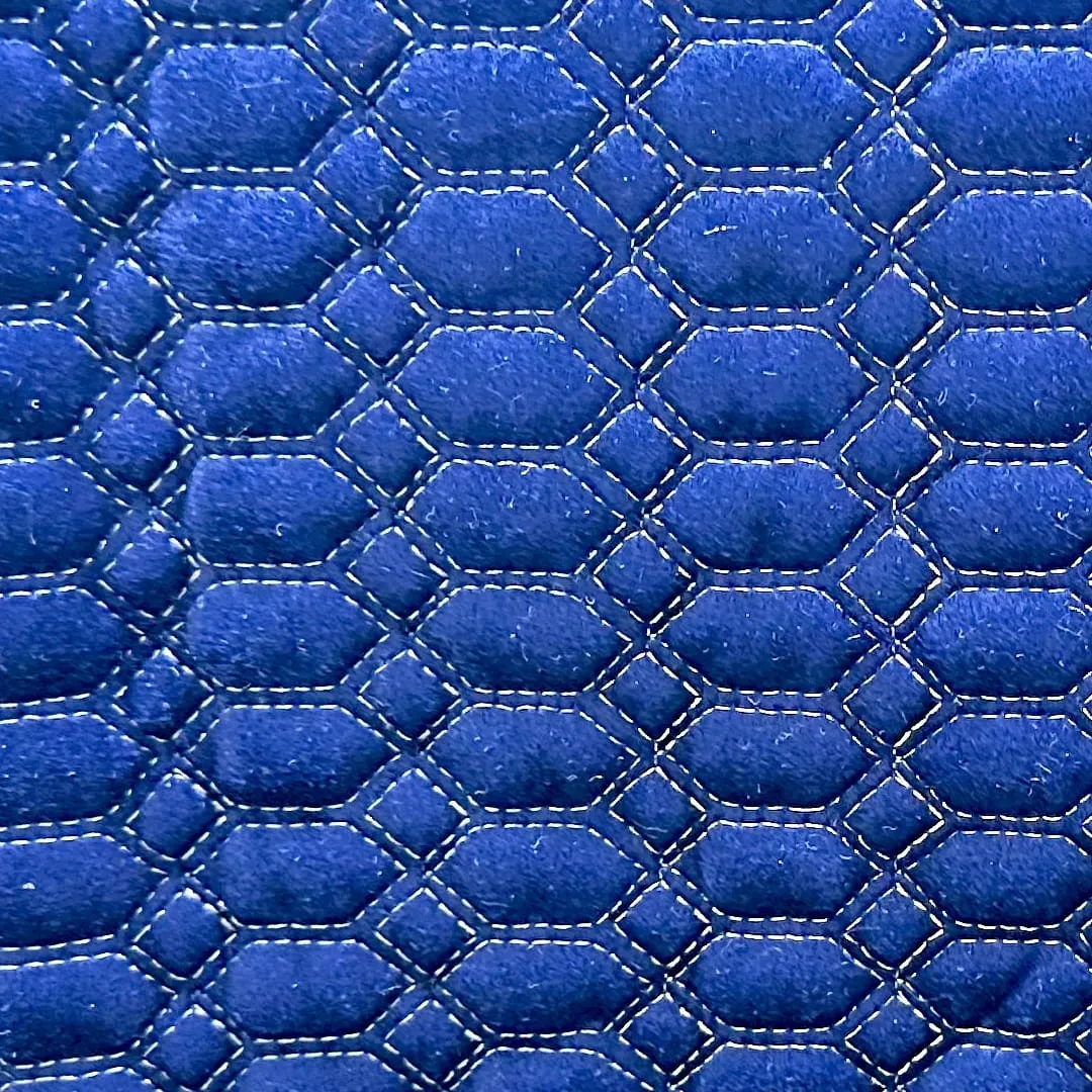 Velvet Heavy Embroidered Bed Spread 4Pcs - Blue