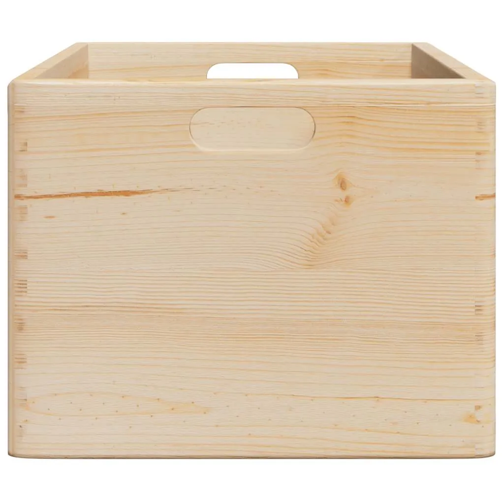 vidaXL Wooden Box with Handles 40x30x23 cm Solid Wood Pine