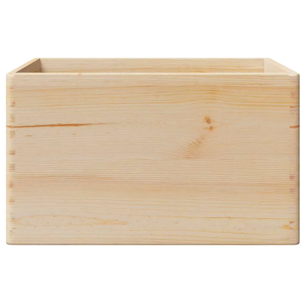 vidaXL Wooden Box with Handles 40x30x23 cm Solid Wood Pine