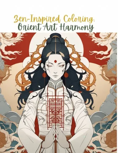 'Zen-Inspired Coloring: Oriental Art Harmony